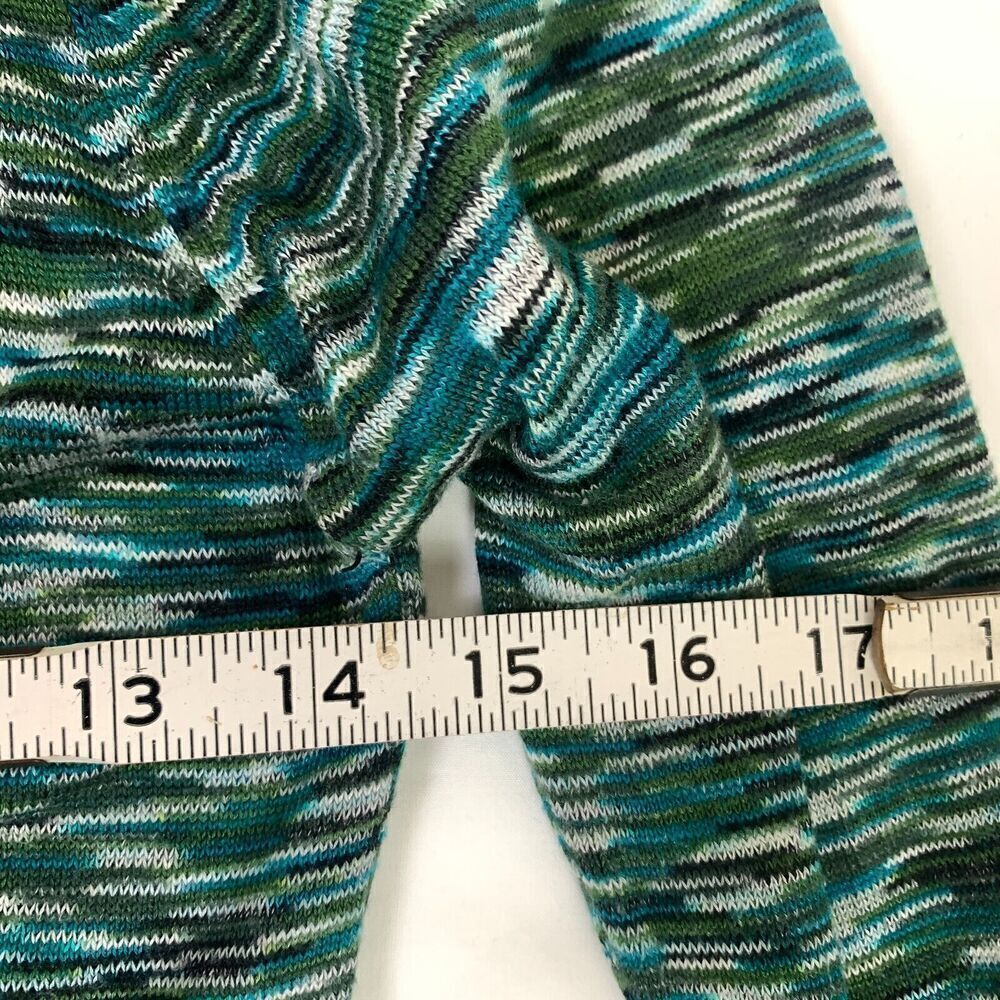 Anthropologie STACIA Open Cardigan Hooded Space Dye S Teal Green Bamboo - Picture 6 of 9
